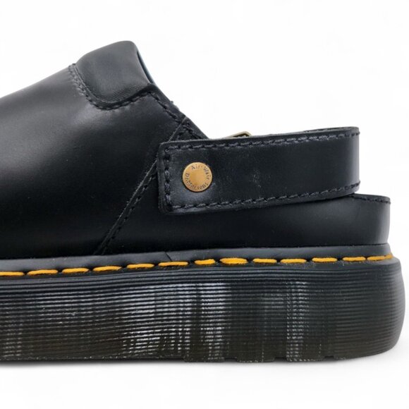 Dr. Martens Laketen Mens Leather Slingback Buckle Platform Mules Size 12  Black - Picture 9 of 10